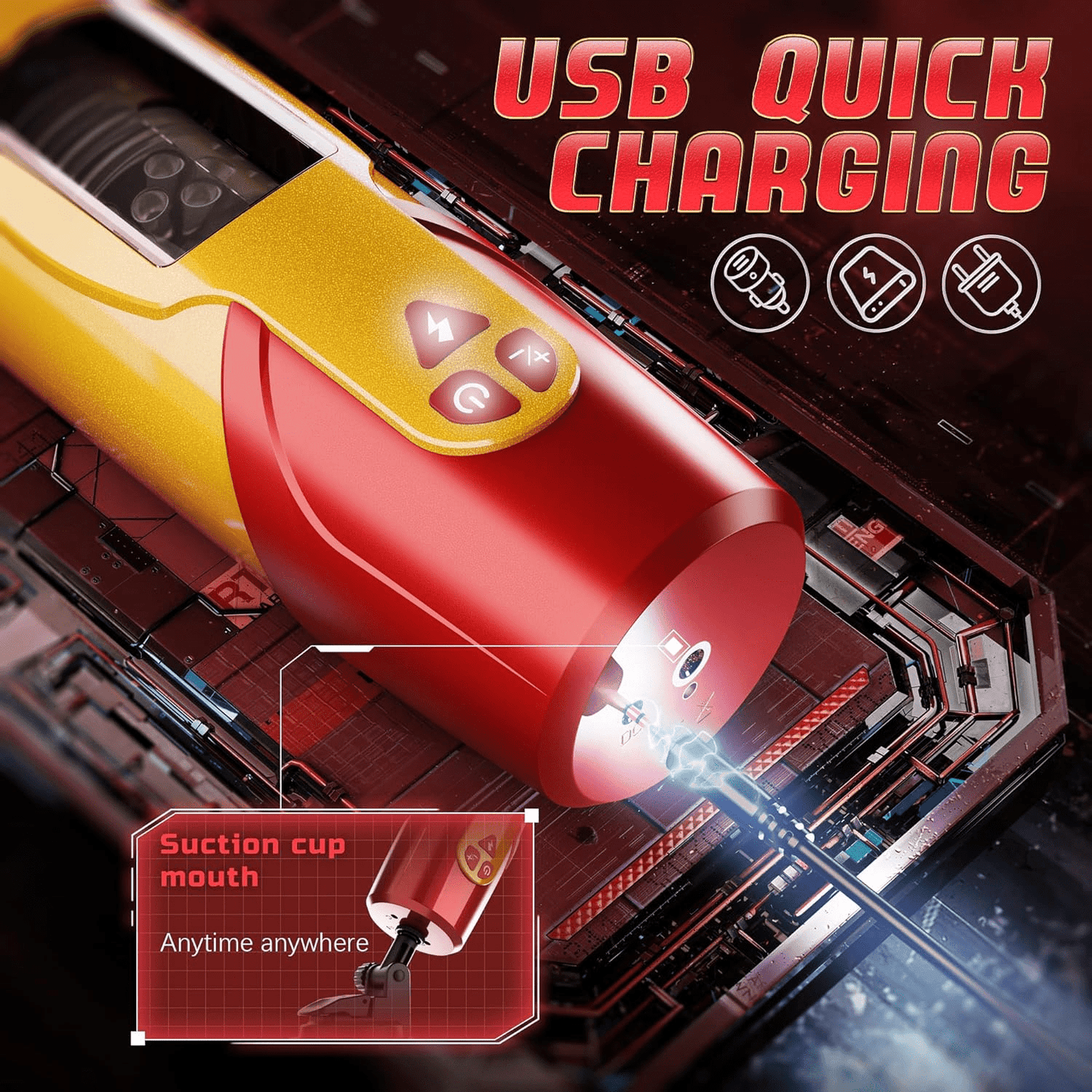 Automatic Male Masturbator Cup with 7 Rotating & 3 Thrusting Mode,Male Strokers with Suction Base Adult Sex Toys for Men