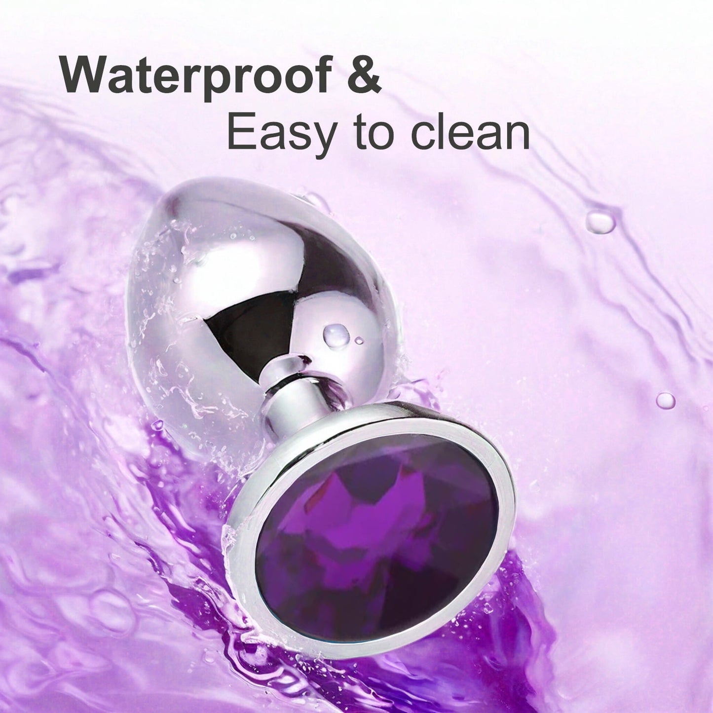 Stainless Steel Jewelry Design Anal Butt Plug Set 3PCS Anal Sex Toys Set,Couples Adult Sex Toys for Male Female-Purple