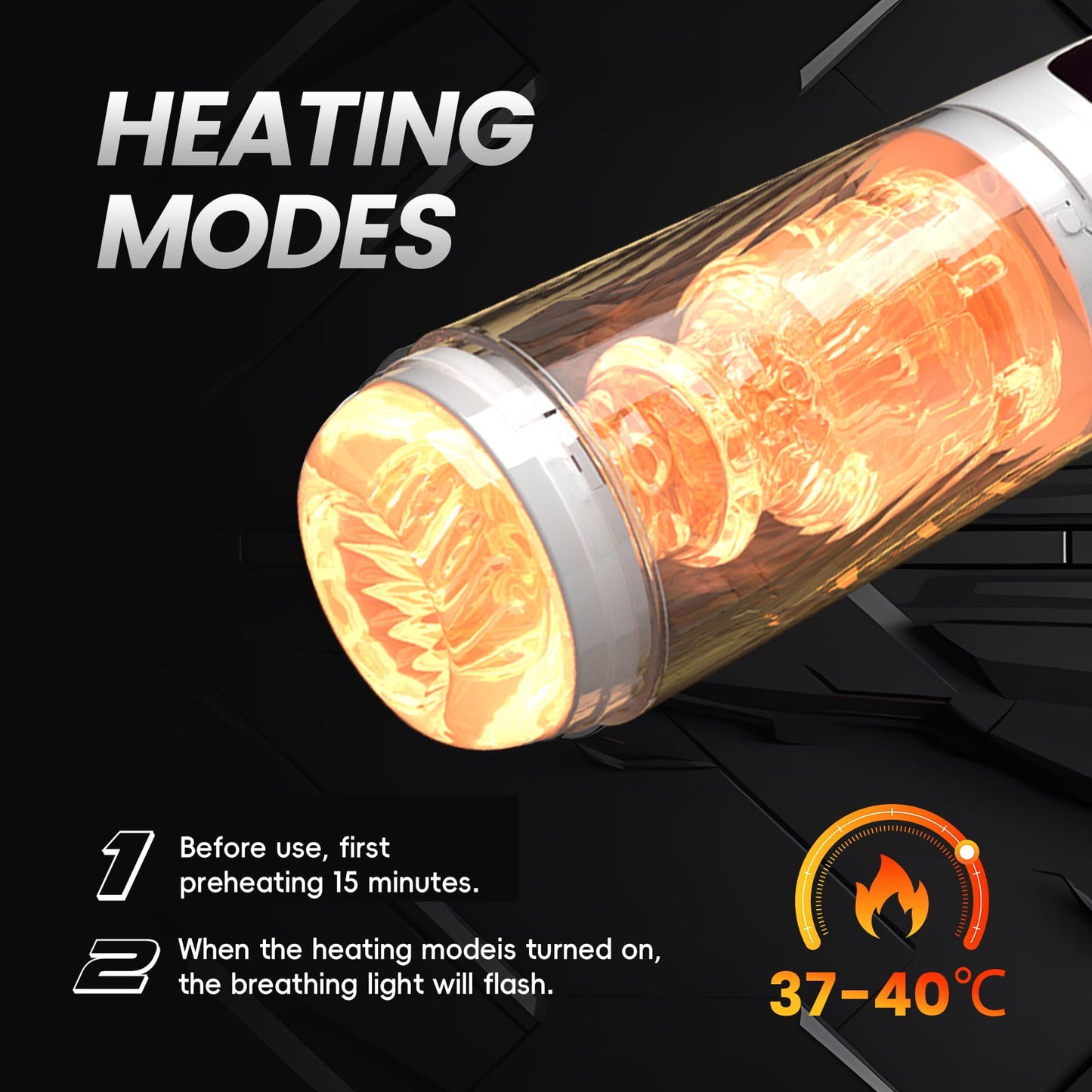 APP Control Male Masturbators Cup,Male Stroker with 10 Vibrating,7 Thrusting & 5 Sucking Modes,Adult Sex Toys for Men-White