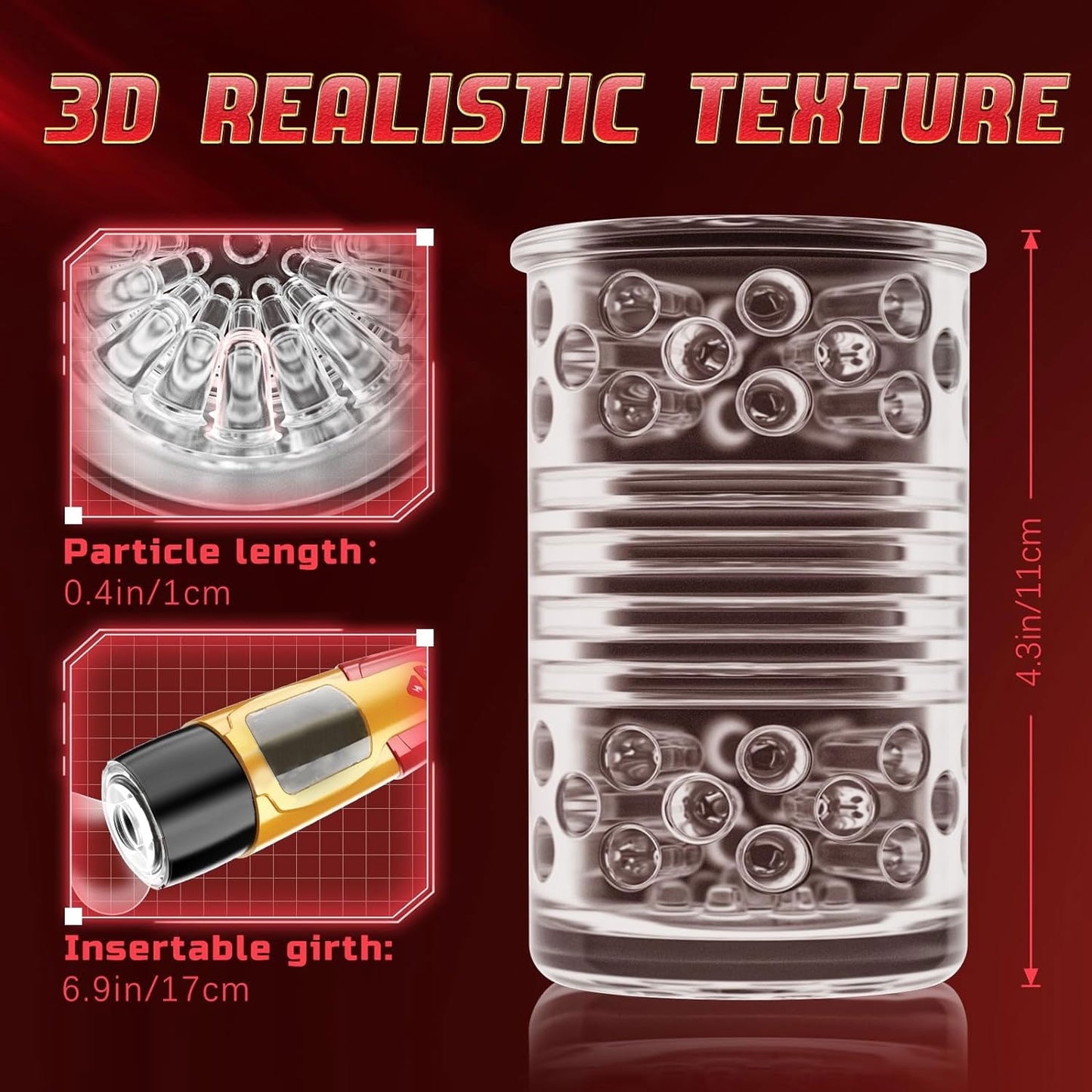 Automatic Male Masturbator Cup with 7 Rotating & 3 Thrusting Mode,Male Strokers with Suction Base Adult Sex Toys for Men