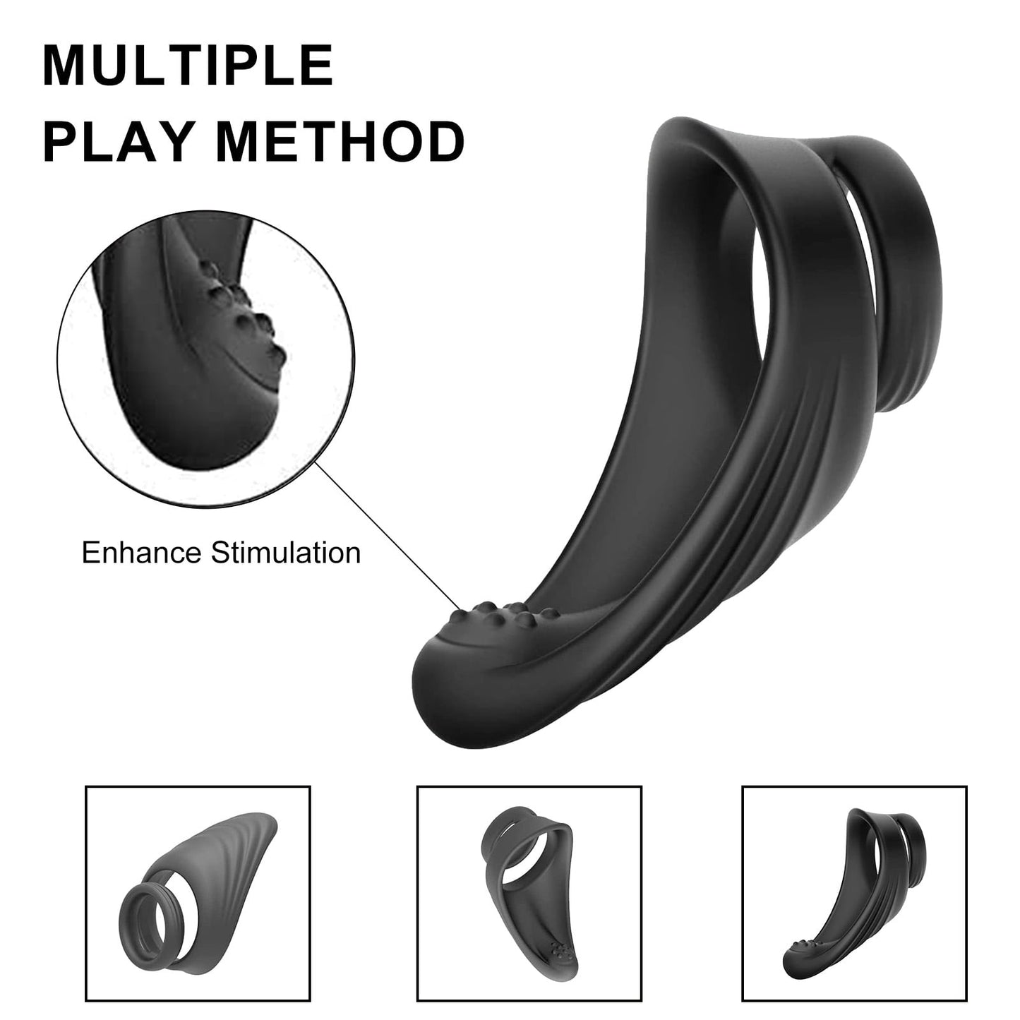 Oneto1 Silicone Penis Ring Sex Toys for Men, Soft Stretchy Male Sex Toys, Adult Toys