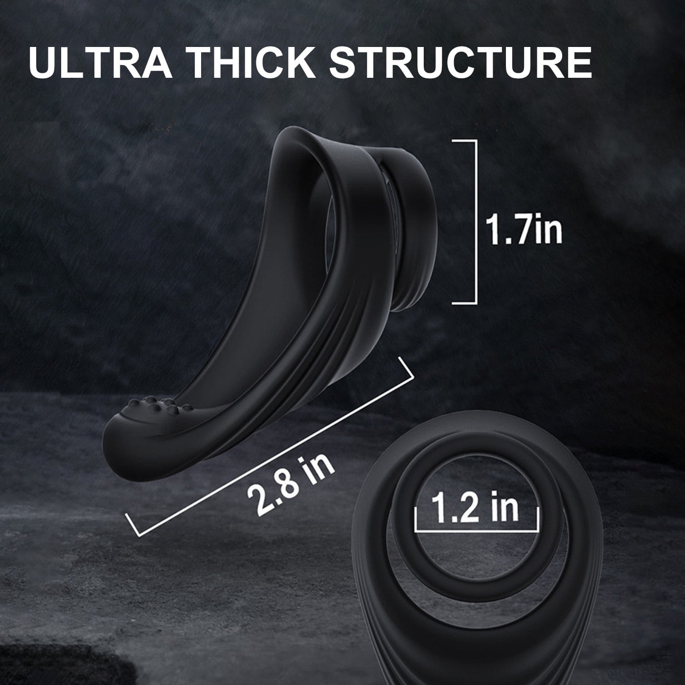 Oneto1 Silicone Penis Ring Sex Toys for Men, Soft Stretchy Male Sex Toys, Adult Toys