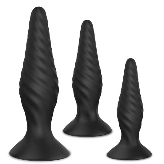 3PCS Anal Butt Plug Set Silicone Anal Plug Adult Sex Toys for Male Female Anal Toy-3 Size Full Set