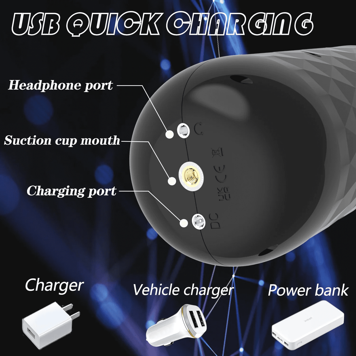 Audlt Sex Toys Automatic Male Masturbator Cup,3 Thrusting & 7 Rotating Modes with Suction Cup,Male Stroker Sex Toys for Men,Black