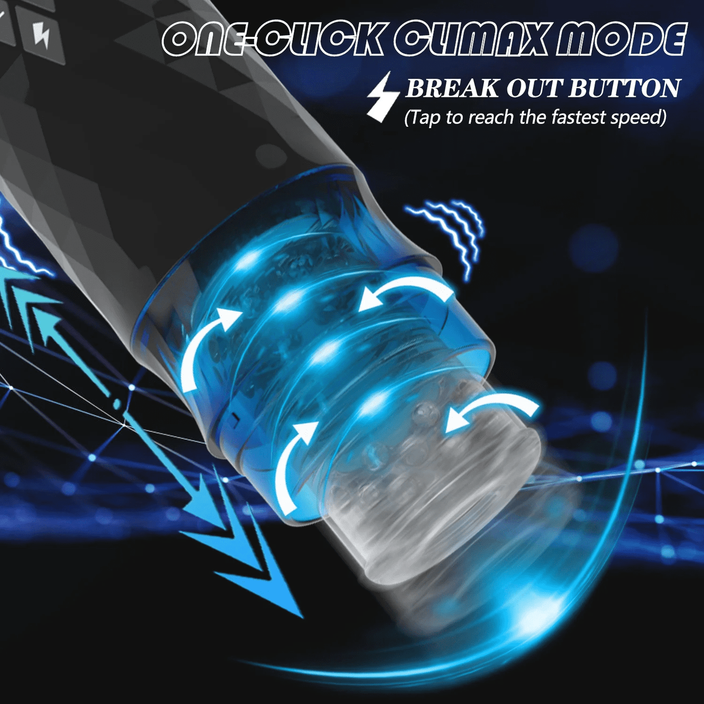 Audlt Sex Toys Automatic Male Masturbator Cup,3 Thrusting & 7 Rotating Modes with Suction Cup,Male Stroker Sex Toys for Men,Black