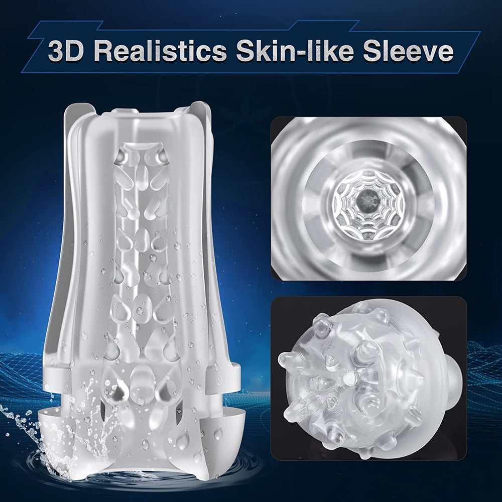 Automatic Sucking Male Masturbators Cup Adult Sex Toys for Men,7 Vibration & 3 Suction Hands Free Electric Pocket Male Stroker Black