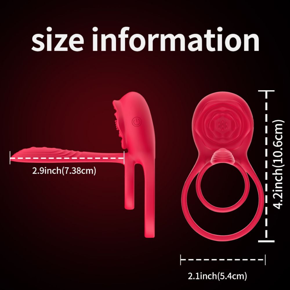 Vibrating Penis Ring with with Rose Vibrator,10 Vibrations Mode APP Remote Control Penis Ring Clitoris Vibrator,Couples Adult Sex Toys for Men Women