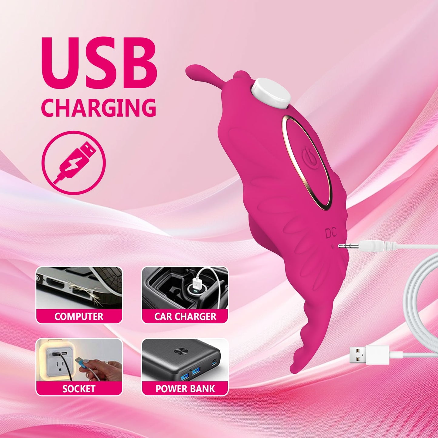 Wearable Panty App Control Vibrator with Magnetic Fixation,9 Vibration Modes Clitoral Stimulator G spot Vibrator,Adult Sex Toys for Women Couples(Rose Red)