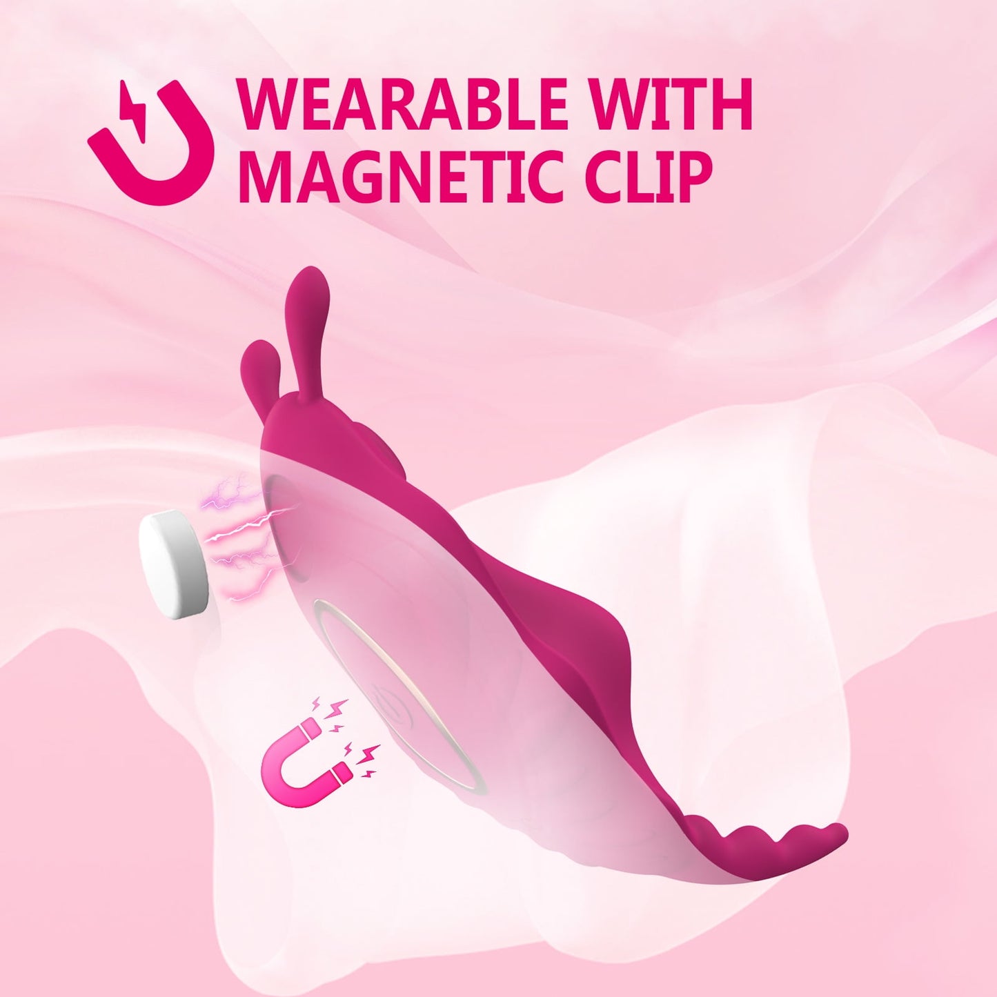 Wearable Panty App Control Vibrator with Magnetic Fixation,9 Vibration Modes Clitoral Stimulator G spot Vibrator,Adult Sex Toys for Women Couples(Rose Red)