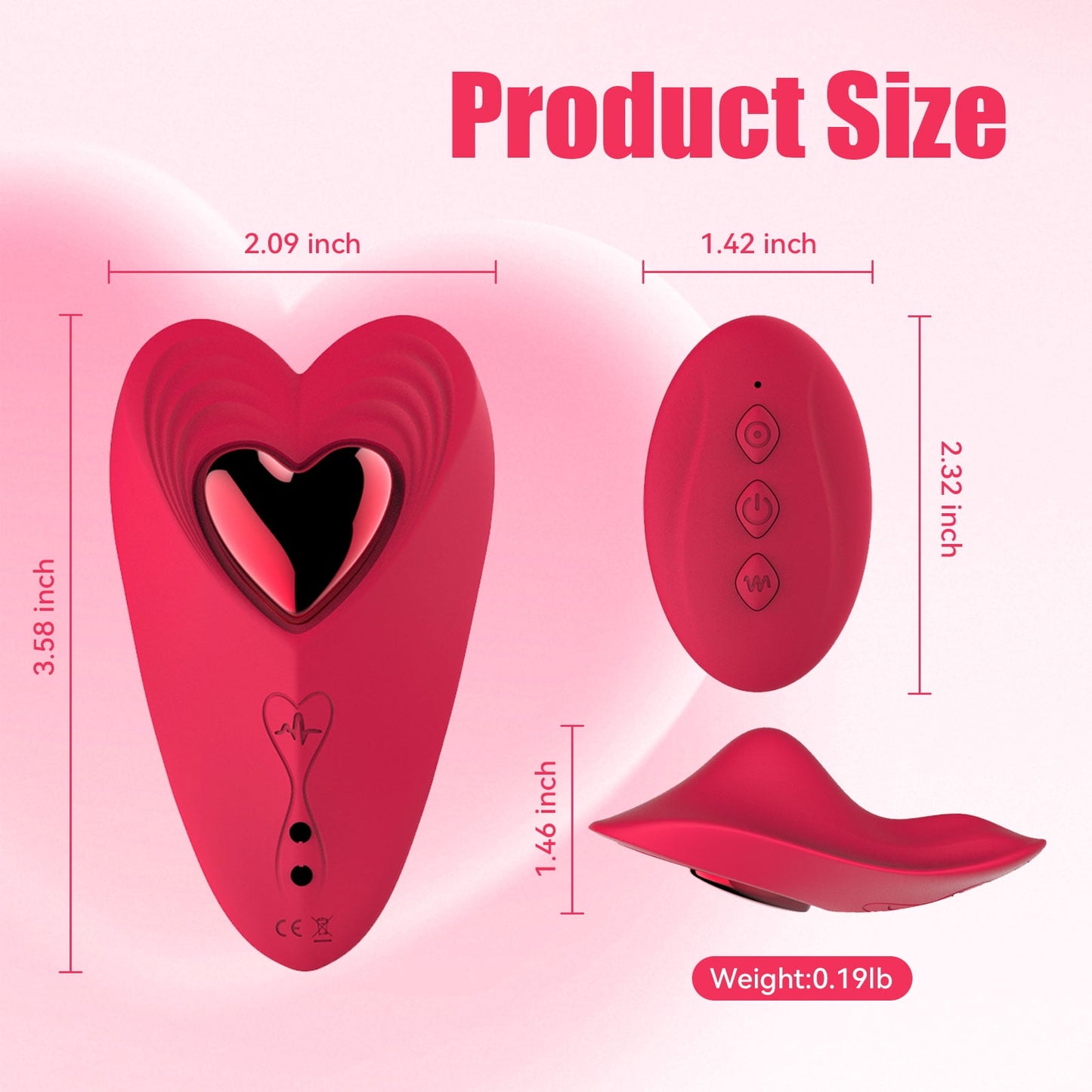 App Control Wearable Panty Vibrator with Remote,10 Vibration Modes Clitoral Stimulator G spot Vibrator,Couples Adult Sex Toys(Red)