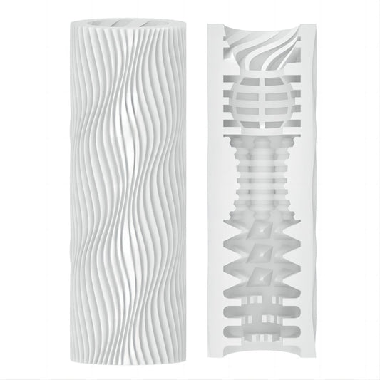 Portable Male Mastubator Cup,Manual Double-Sided Masturbation Cup Male Stroker,,Adult Sex Toys for Men Pleasure-White