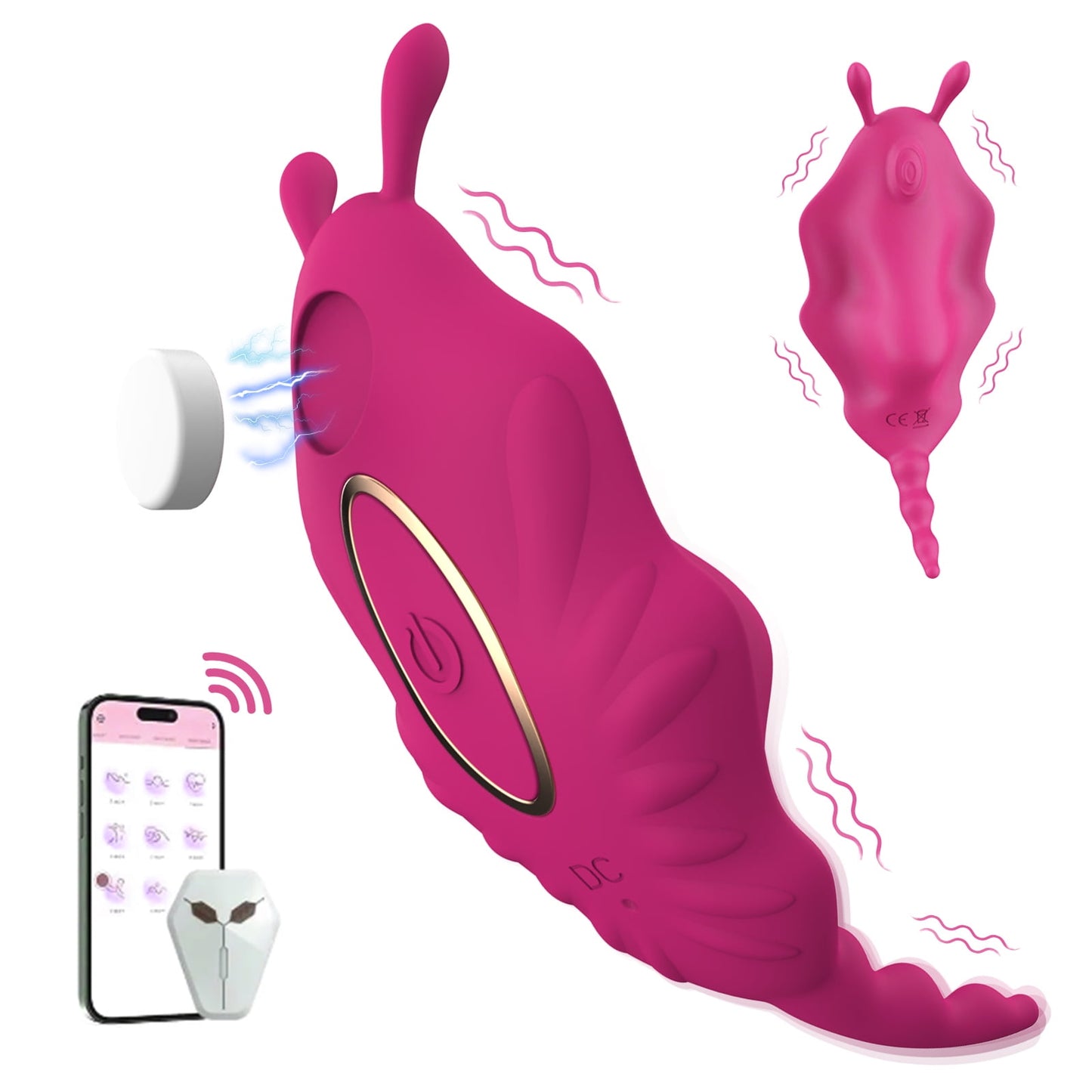 Wearable Panty App Control Vibrator with Magnetic Fixation,9 Vibration Modes Clitoral Stimulator G spot Vibrator,Adult Sex Toys for Women Couples(Rose Red)