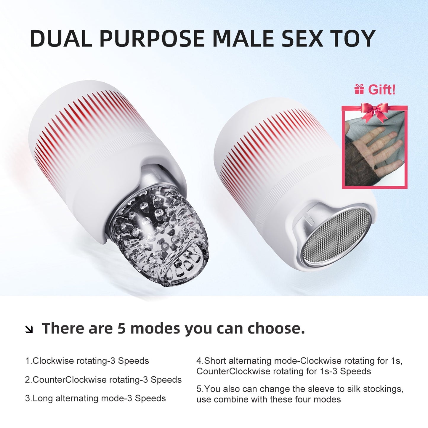 Dual Purpose Male Sex Toys Automatic Male Masturbator Cup for Penis Stimulation,Combined with silk stocking Male Stroker Adult Sex Toys