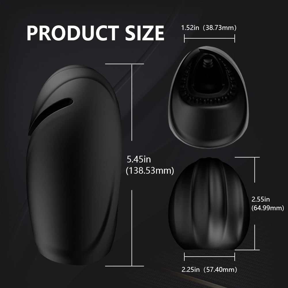 Adjustable Vibrating Male Masturbator,Flexible Stroker for Male with 9 Vibration Modes,Hands-Free Penis Vibrator Adult Sex Toys for Men-Black