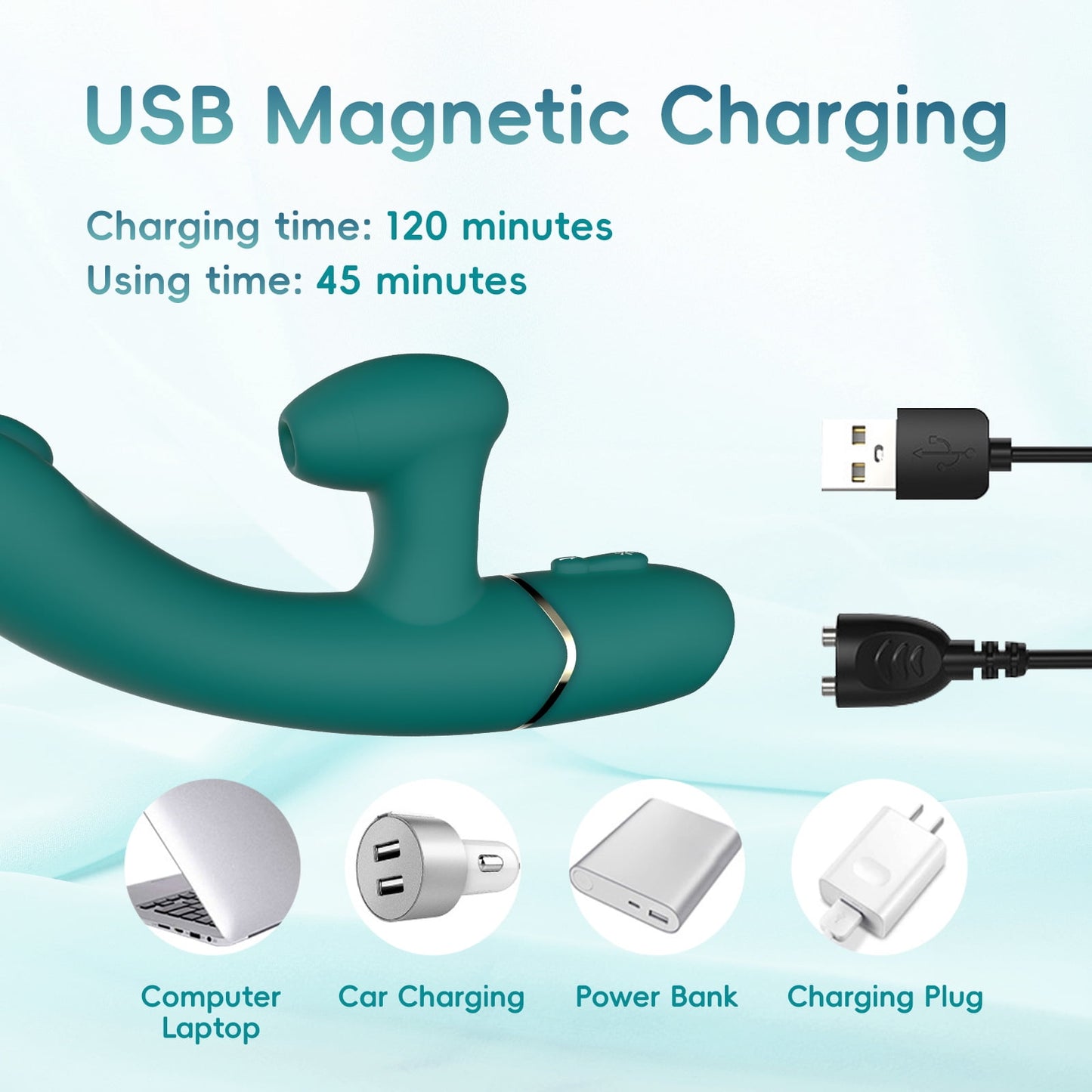 3 in 1 G Spot Vibrators with 10 Flapping, 10 Vibrating & 10 Sucking Patterns,Rabbit Vibrator Sex Toys for Women,Couples Adult Toys Dildo(Green)